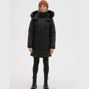 Noize Meg Long-Length Parka Puffer Vegan Black